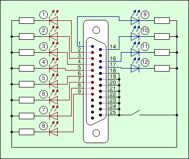 Схема подключения светодиодов к компьютеру